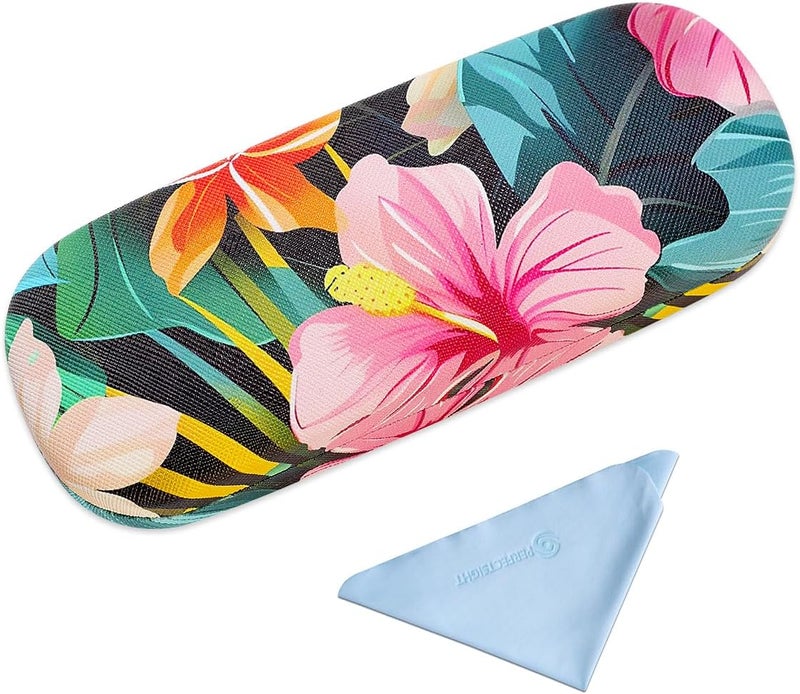 PERFECTSIGHT Store Hard Shell Eyeglasses Case, PU Leather Protective Glasses Case, Cute Eyeglass Case for Women Men Girls - Image 1